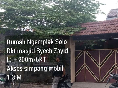 Dijual Rumah dekat masjid Zayid Solo L: -+ 200m