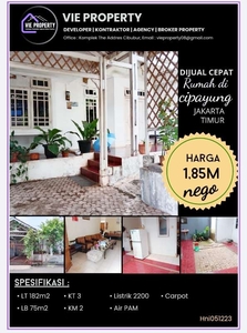 Dijual Rumah di Cipayung Jakarta Timur