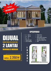 Dijual Rumah Vila melati mas Serpong