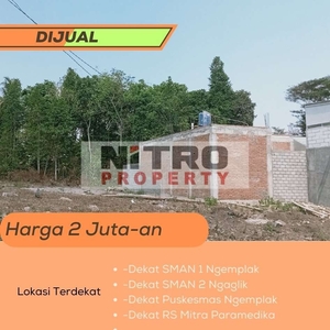 Dijual Tanah Sleman jogja, Deket SMAN 1 NGEMPLAK harga 2jt-an Siap AJB