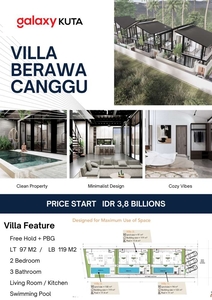 Dijual Villa Modern Minimalist Berawa Canggu Kuta Utara Bali