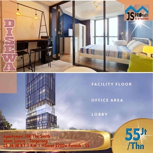 DISEWAKAN Apartemen 1BR The Smith Alam Sutera - Tangerang - SS