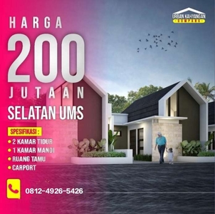 Harga Perdana Rumah 200 Jutaan Selatan UMS, Skandavian