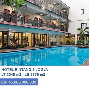 Hotel Megah Bintang 3 Fasilitas Lengkap Dijual Di Kota Jogjakarta