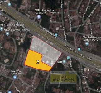 (IDR 795 M) Tanah Kavling Jakarta Selatan LT 1,8 Hektar