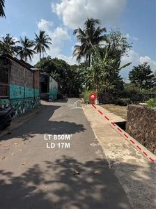 Lahan tanah 850m2 dekat Pemda Sleman