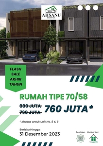 Miliki Rumah 2 Lantai KPR Syariah Depok Surat SHM Ahsanu Residence