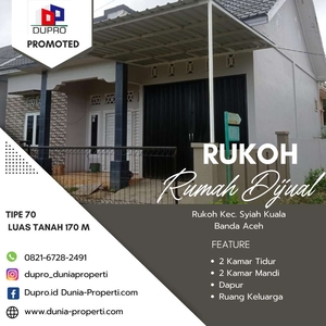 RUKOH- Rumah Dijual Tipe 70 Luas Tanah 135 M Dekat Kampus