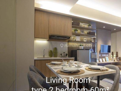 Sewa Apartemen Roseville Bsd 2 Kamar 2 BR Eksklusif Baru Murah Fully Furnished Electronic