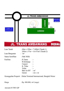 Tanah Jalan Trans Ambawang 800rb/m2 1KM dari Tugu Alianyang