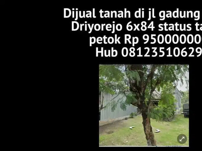 Di jual tanah butuh uang 6x84