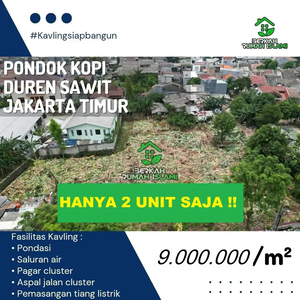 Di Jual Tanah kavling Murah Siap bangun di Pondok Kopi Jakarta Timur