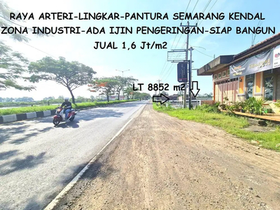 Tanah HM Raya Pantura Arteri Lingkar Semarang Kendal dekat KIK
