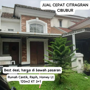 DI JUAL CEPAT RUNAH DI BAWAH HARGA PASAR. CITRAGRAN CIBUBUR.