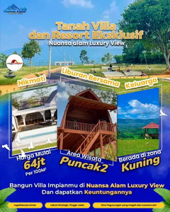 DIJUAL CEPAT TANAH KAVLING MURAH BISA DIBANGUN VILLA PERMANEN