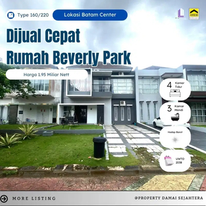 Dijual Cepat
Rumah Beverly Park-Batam Center