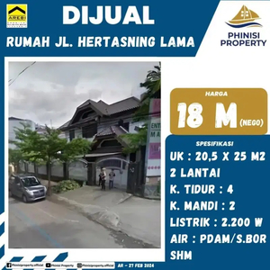 DIJUAL RUMAH 2 LANTAI DI JALAN HERTASNING LAMA