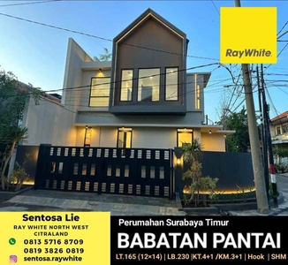 Dijual Rumah Babatan Pantai Surabaya Timur Scandinavian Rooftop Garden