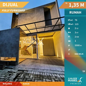 Dijual Rumah Baru Smarthome Full Furnish Di Sukun Malang Kota