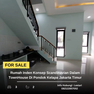 Dijual Rumah Inden Konsep Scandinavian Dalam TownHouse Pondok Kelapa