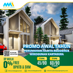 DIJUAL RUMAH MEWAH DI WIROGUNAN KARTASURA TYPE 45/90 DP 0%