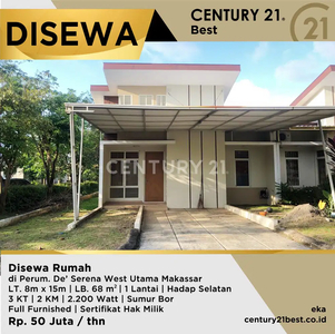 Disewakan Pertahun Rumah Cluster Deserena