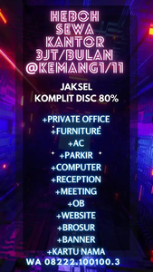 Disewakan Ruang Kantor Murah Di Kemang