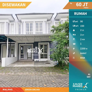 Disewakan Rumah Siap Huni di Green Orchid Soekarno Hatta Malang