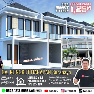 jual rumah surabaya, rumah baru surabaya, rumah rungkut harapan