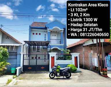 Kontrakan Rumah Area Kleco, Dekat Alila Hotel, Solo Square