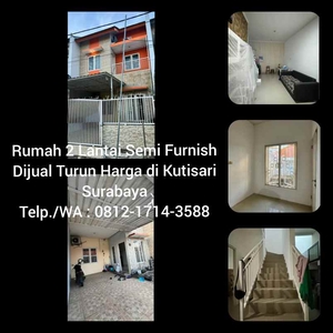 Rumah Dijual Kutisari Surabaya Semi Furnished 2 Lantai Turun Harga
