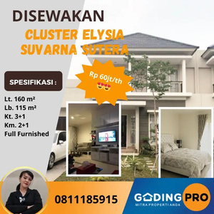 Rumah Full Furnished Elysia Lt. 8x20 Suvarna Cikupa Tangerang