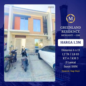 Rumah Greenland Residence Menganti Siap Huni Modern dkt Laban Gresik