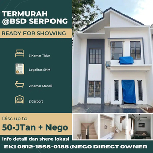 rumah murah 2 lantai di serpong jalur alternatif bsd - Bintaro