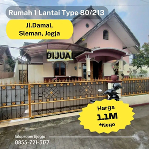 Rumah Murah Jalan Damai Jogja; 1.1M BU