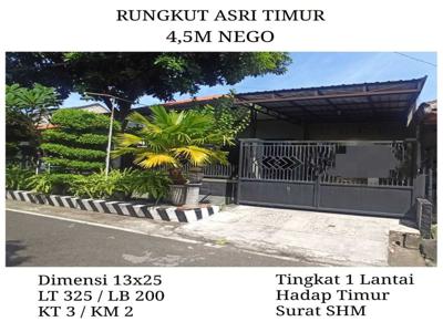 Dijual Rumah Rungkut Asri Timur Surabaya 4.5M Nego SHM Hadap Timur