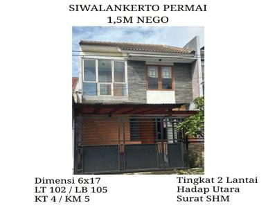 Dijual Rumah Siwalankerto Permai Surabaya 1.5M Nego SHM Hadap Utara