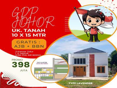 Rumah 1 Lantai uk 10x15m Paling Murah di Medan Johor