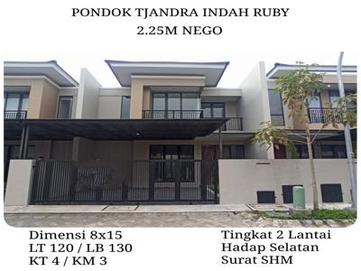 Rumah 2 lantai Siap Huni Pondok Tjandra Ruby Sidoarjo Dkt Surabaya