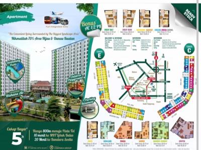 Semarak Fasilitas Apartemen Green Lake View Ciputat. Tangsel.