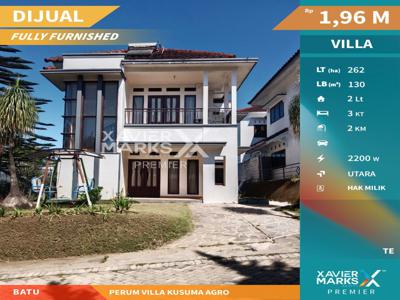 Dijual Villa Siap Huni + Kolam Renang di Perum Villa Kusuma Agro Batu