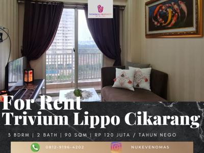Disewakan Apartement Trivium Lippo Cikarang 3BR Full Furnished