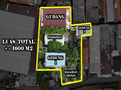 Tanah Kantor Gudang Luas 1600 m2 Pulogadung Rawamangun Jatinegara Kaum