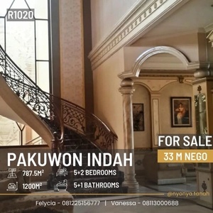 Dijual Rumah Classic Mewah Murah Raya Pakuwon Indah Luar Cluster