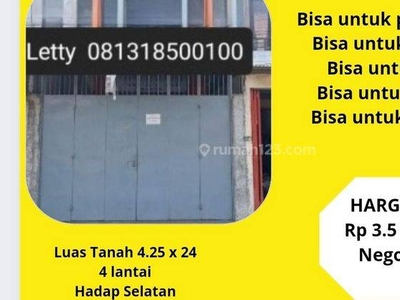 Dijual Ruko 4 Lantai Kalibaru Senen Rp 3.5 M Nego Ruko di Kalibaru Jakarta Pusat 102 m HGB Baru