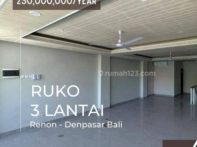 Disewakan Ruko 3 Lantai Cocok Untuk Bisnis Usaha Perkantoran Lokasi Strategis di Renon Denpasar