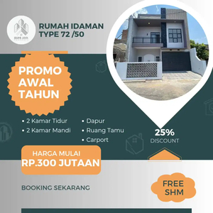 Dapatkan rumah 2 lantai FREE DESAIN!