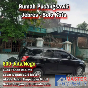 Dijual Cepat BU Tanah Bonus Rumah di Pucangsawit Jebres Solo Kota