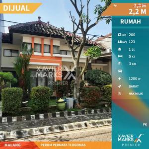 Dijual Rumah Cantik di Perum Permata Tlogomas Malang