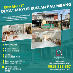 Dijual Rumah Mayor Ruslan Palembang